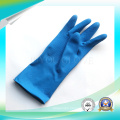 Protective Work Waterproof Blue Latex Gloves with High Quality for Working
